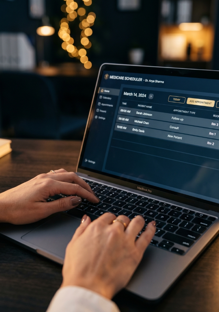 Agendamento de consultas médicas online via secretária virtual